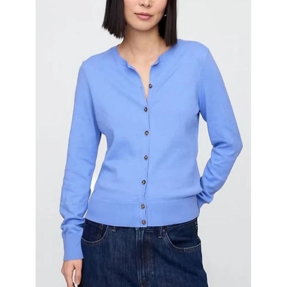 Gap Women's Crewneck Cardigan, Blue, Size: Small, New